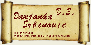 Damjanka Srbinović vizit kartica